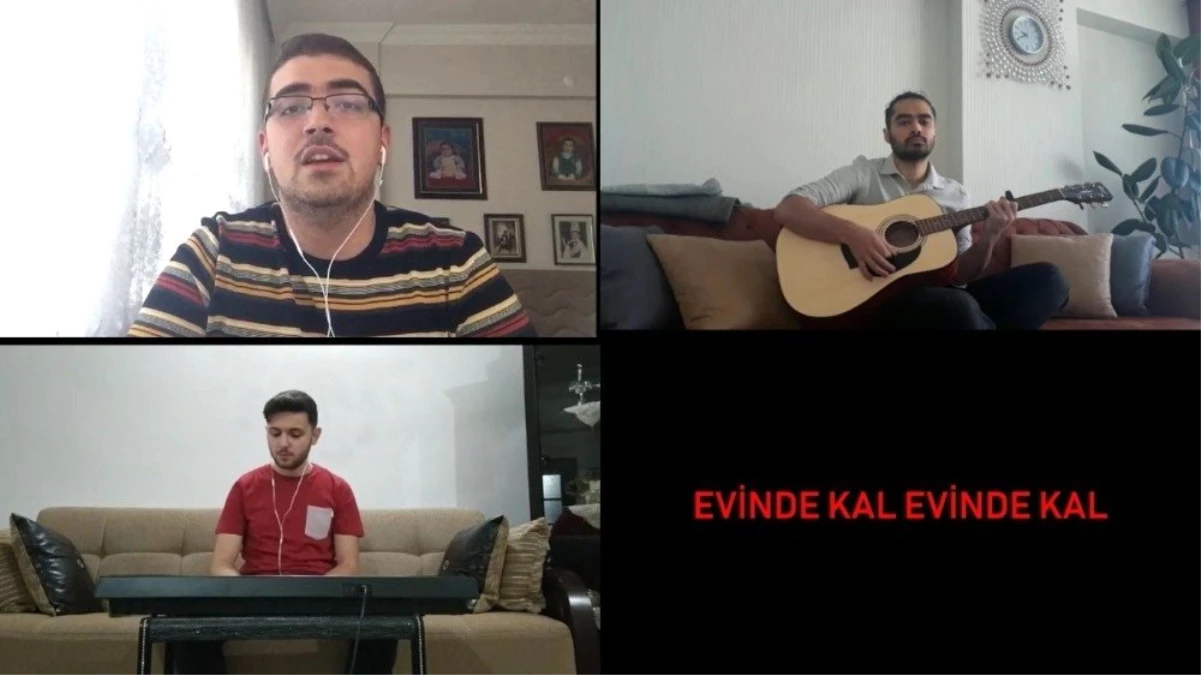 Üniversite öğrencilerinden \'evinde kal\' şarkısı