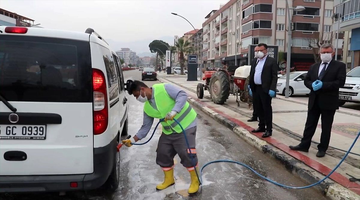 Alaşehir\'de trafikte koronavirüs tedbirleri