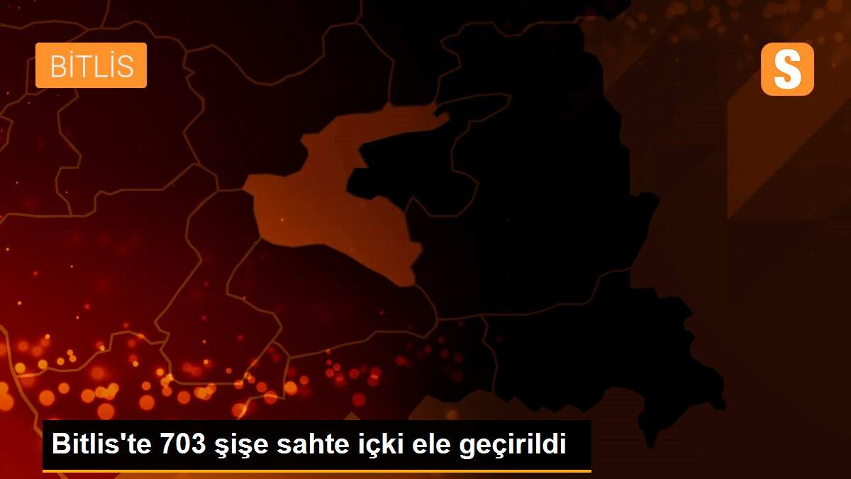 Bitlis\'te 703 şişe sahte içki ele geçirildi