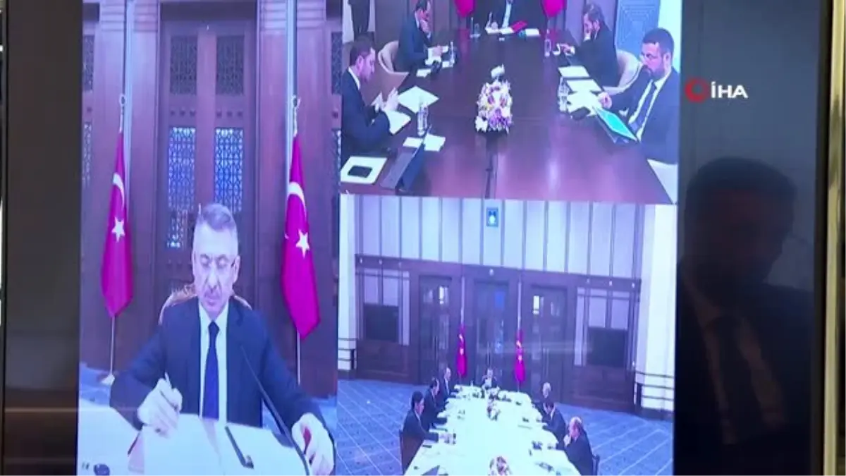 Cumhurbaşkanı Erdoğan, kabine üyeleriyle video konferans toplantısı gerçekleştirdi