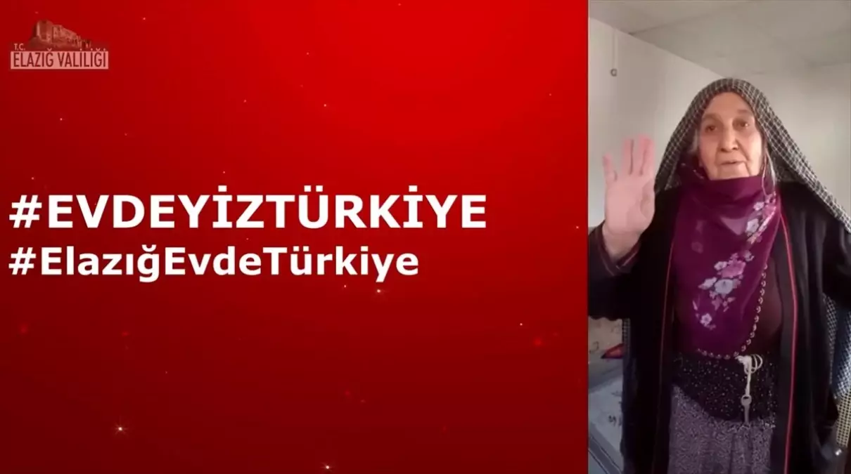 Elazığlı yaşlılardan "Evde hayat var" çağrısına klipli destek