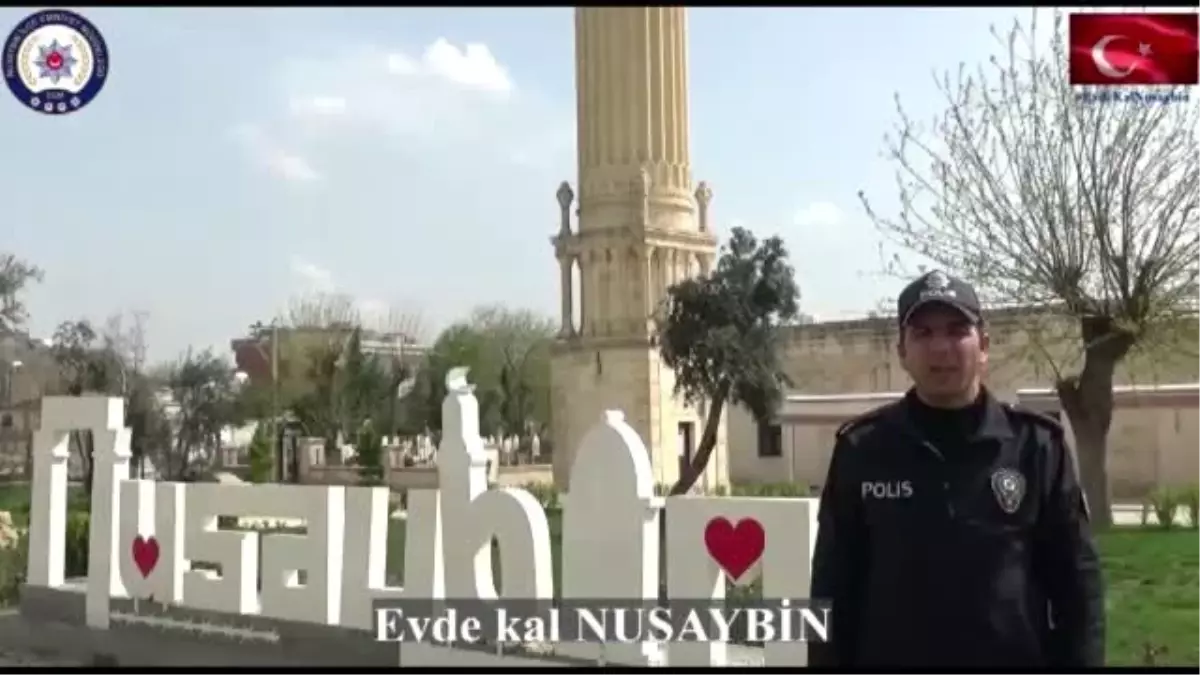 Nusaybin polisi Türkçe ve Kürtçe "Evde kal" klibi çekti