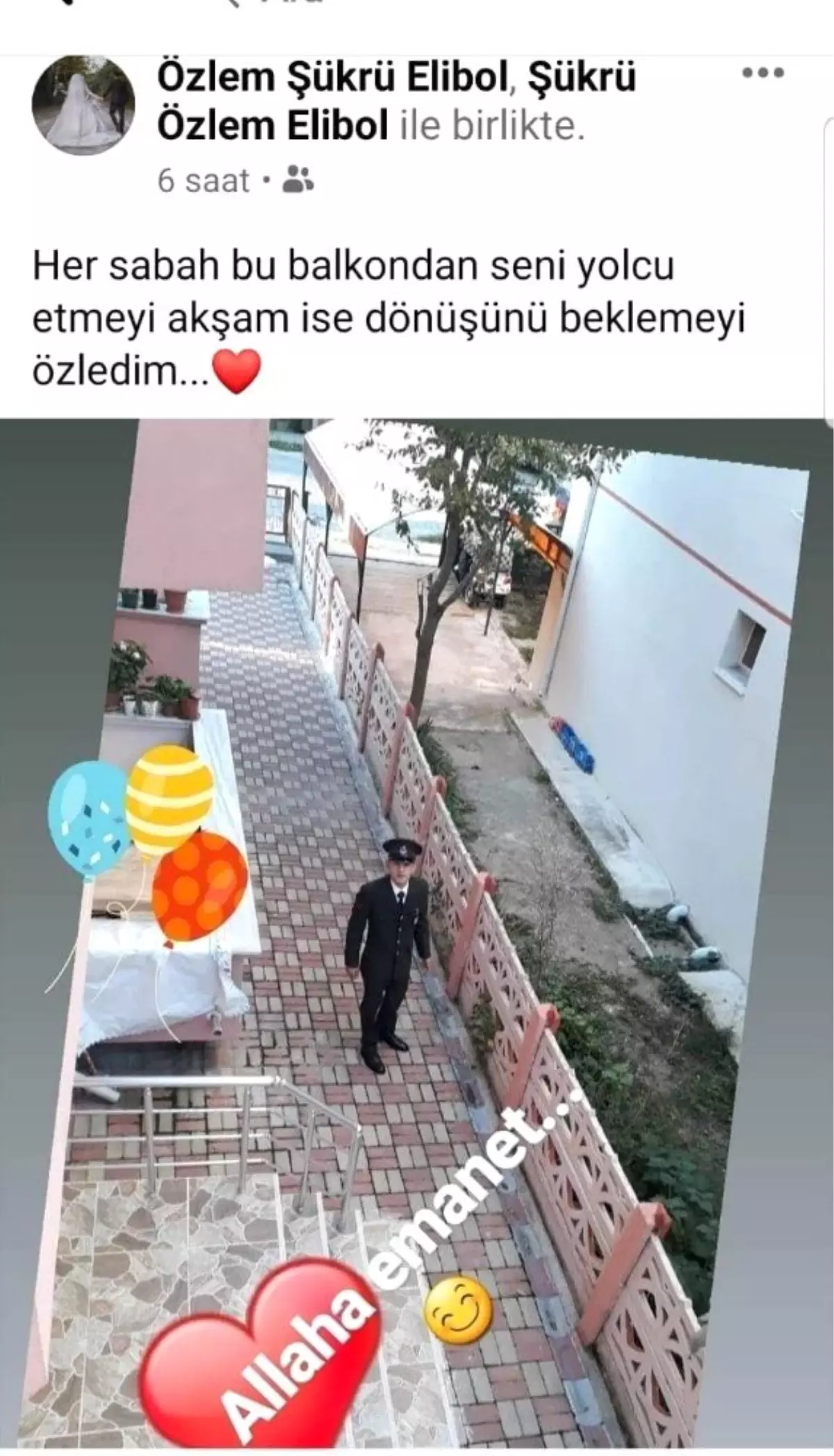 Şehit eşinden hüzünlü paylaşım