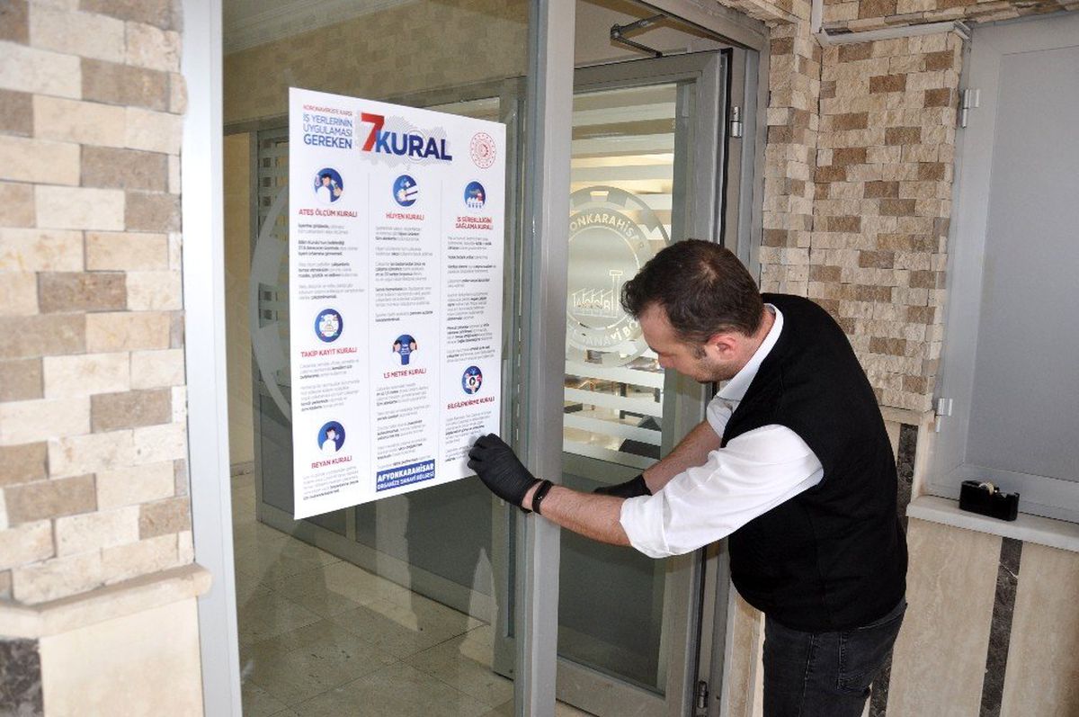 Afyonkarahisar OSB\'de korona virüse karşı farkındalık çalışması