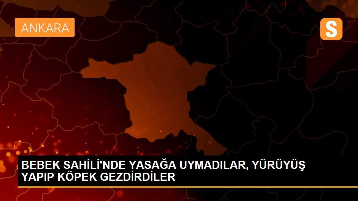 BEBEK SAHİLİ\'NDE YASAĞA UYMADILAR, YÜRÜYÜŞ YAPIP KÖPEK GEZDİRDİLER