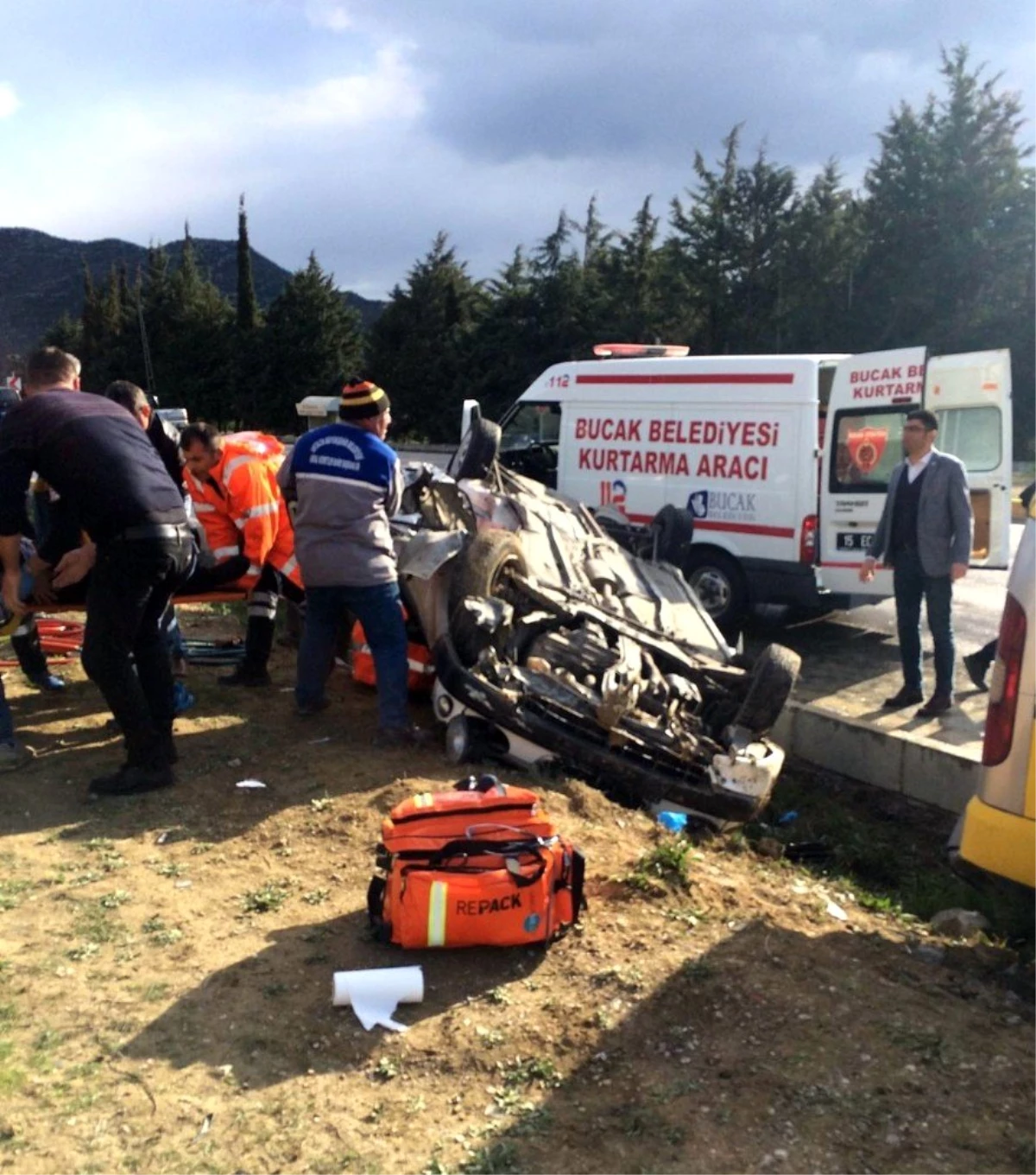 Burdur\'da trafik kazası: 1 ölü,5 yaralı
