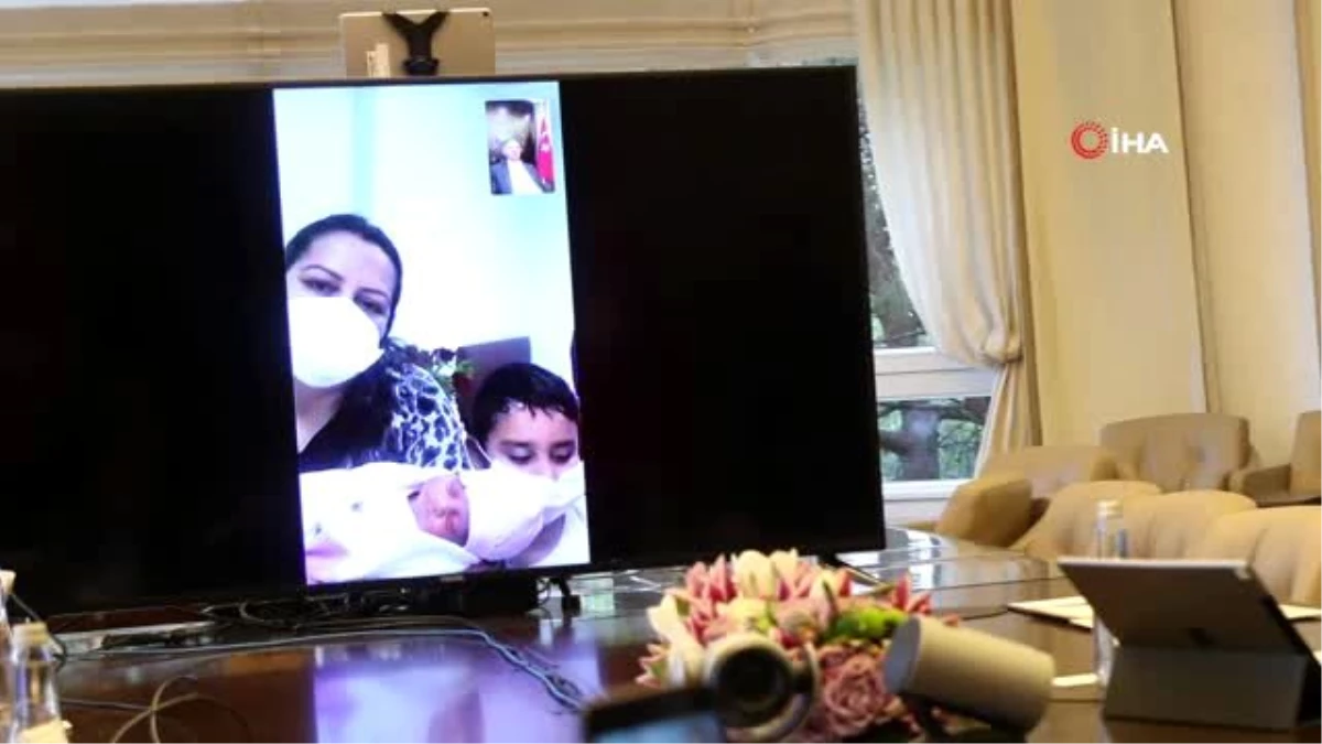 Cumhurbaşkanı Erdoğan\'dan karantinadayken doğum yapan kadına tebrik telefonu