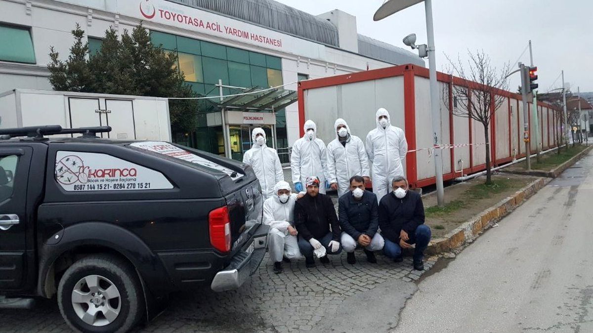 Karantina hastanesi dezenfekte edildi