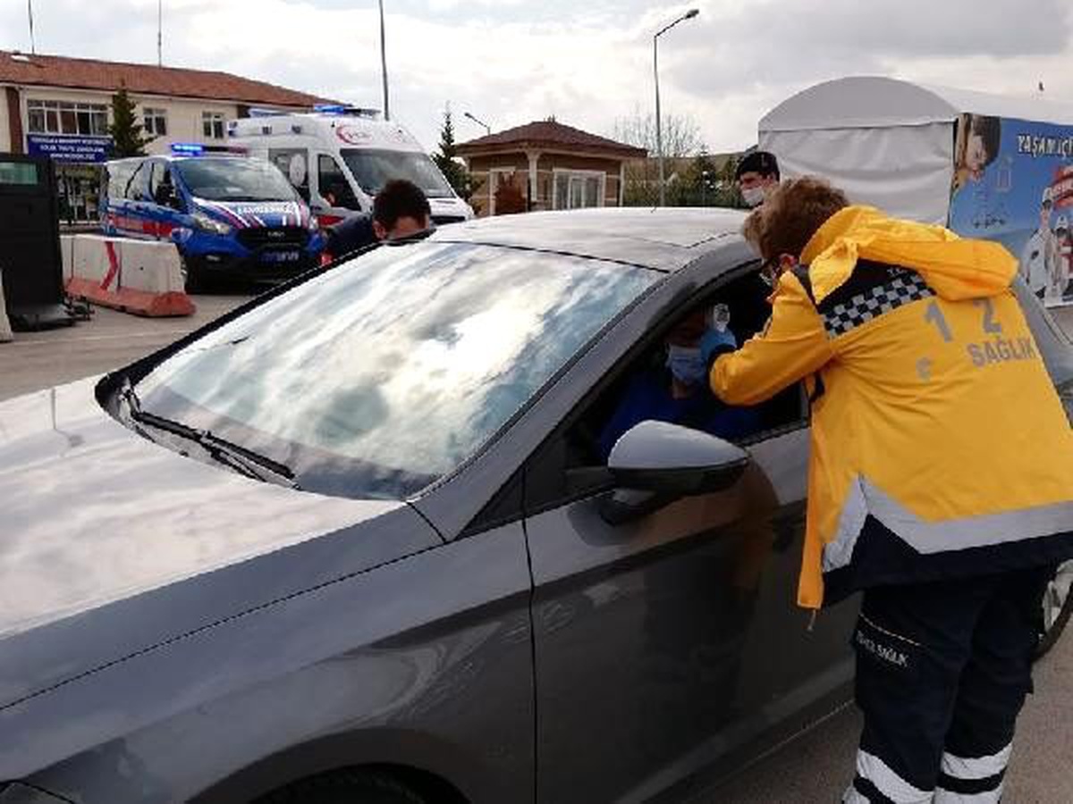 Kırıkkale\'de, sürücü ve yolculara ateş ölçümü