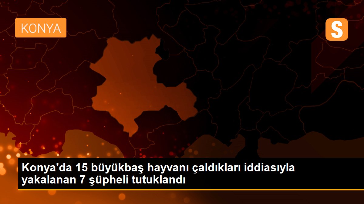 Konya\'da 15 büyükbaş hayvanı çaldıkları iddiasıyla yakalanan 7 şüpheli tutuklandı