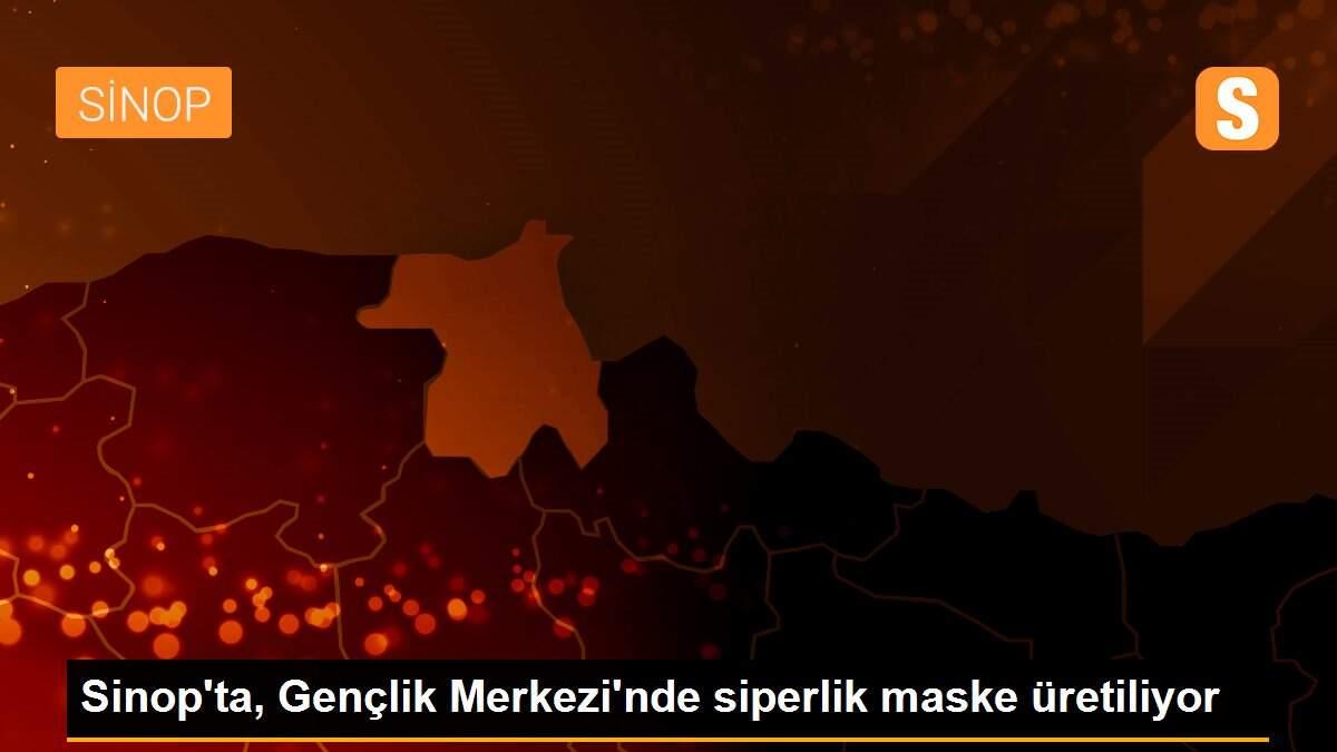 Sinop\'ta, Gençlik Merkezi\'nde siperlik maske üretiliyor