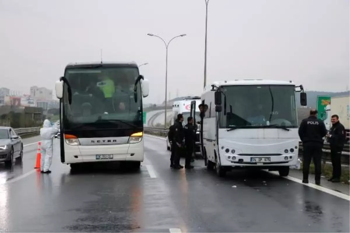 Tuzla TEM Otoyolunda koronavirüs denetimi