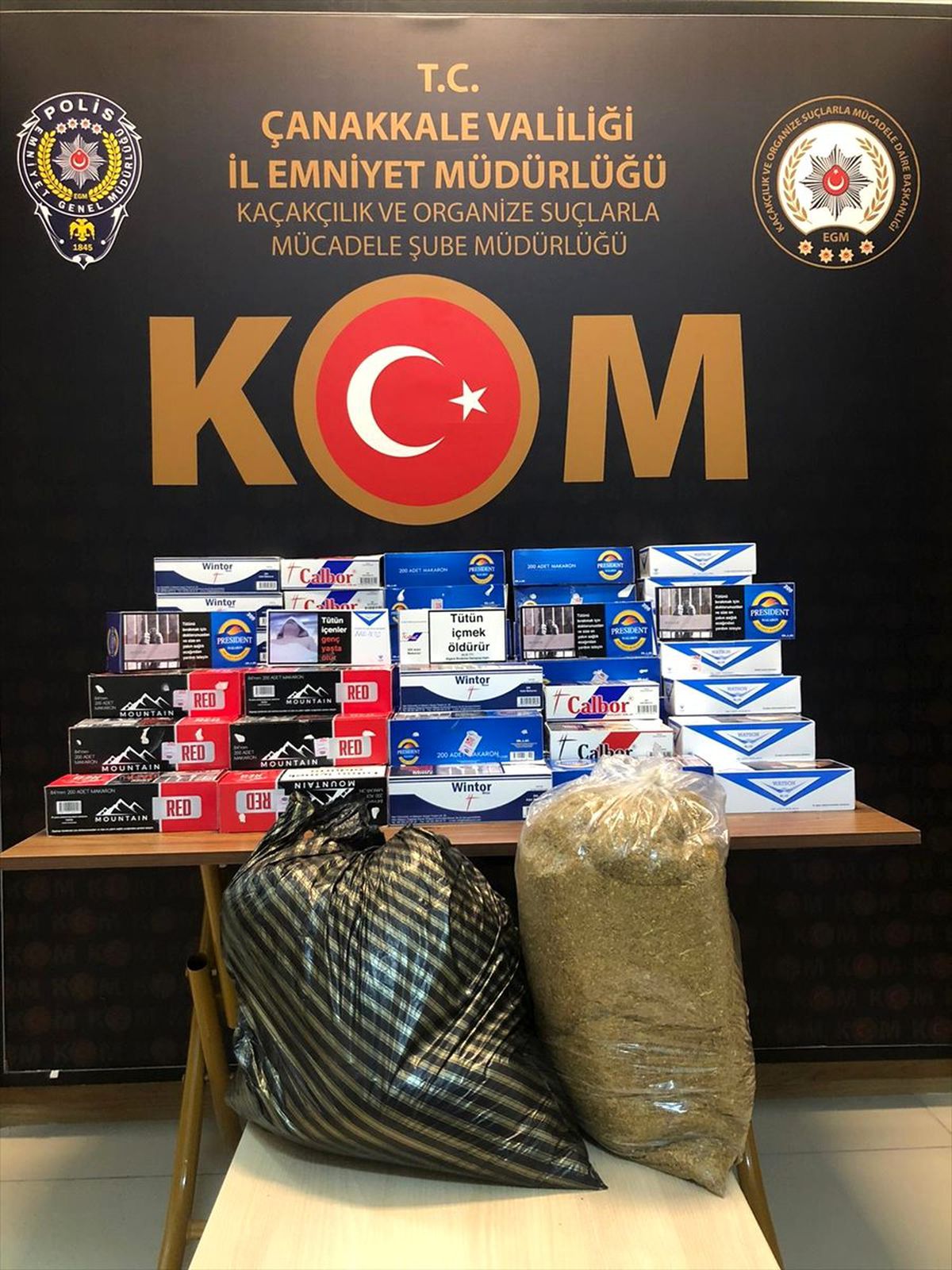 Çanakkale\'de kaçak sigara operasyonunda bir şüpheli yakalandı