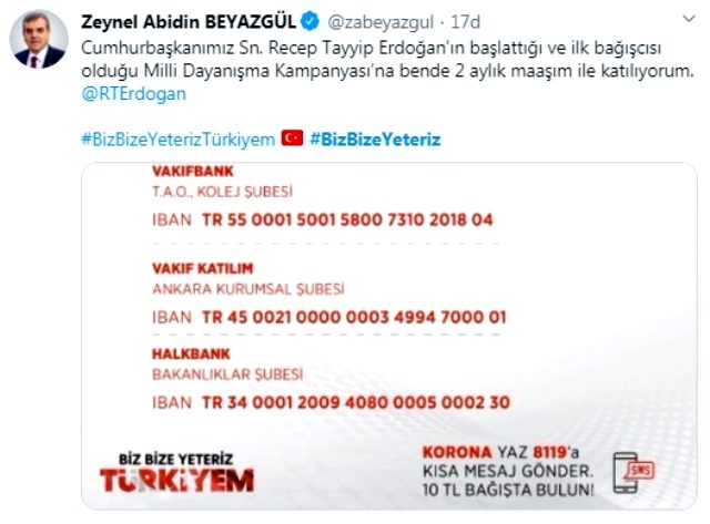 Cumhurbaşkanı Erdoğan'ın başlattığı 'Biz bize yeteriz Türkiyem' kampanyası sosyal medyada gündem oldu