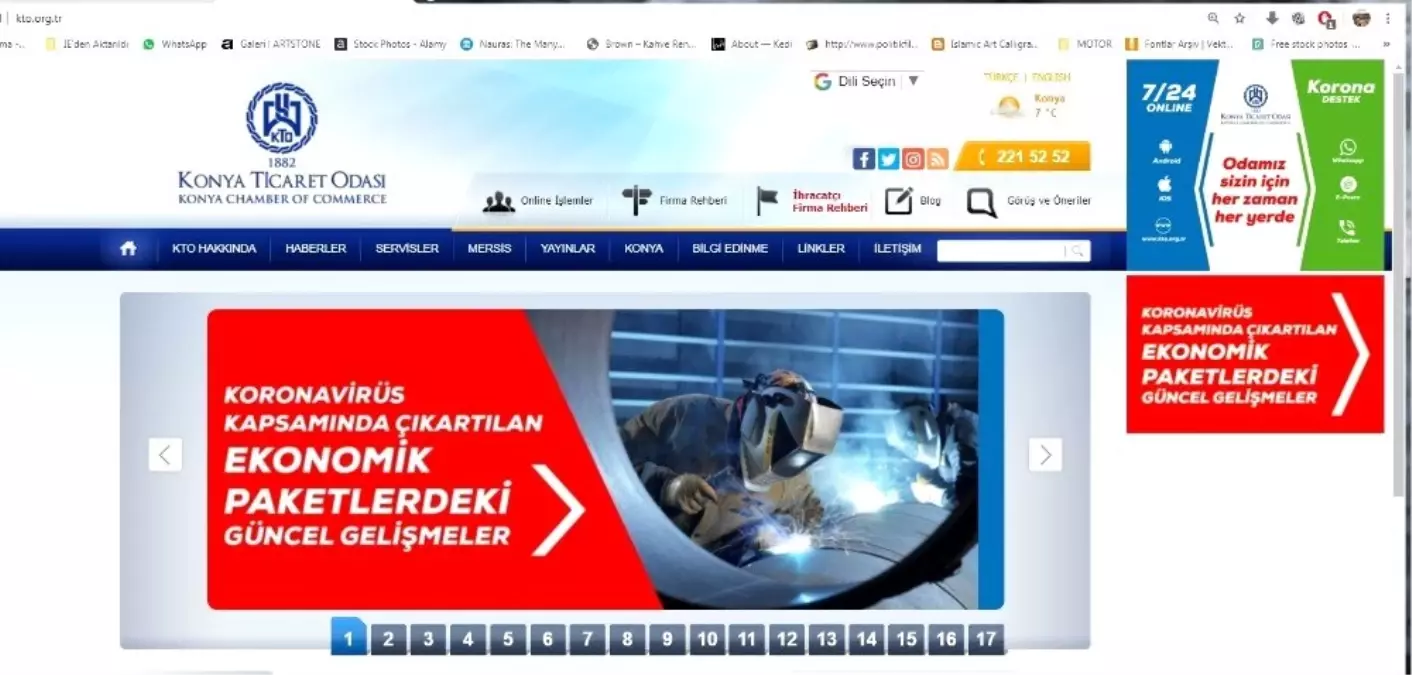 Ekonomik paketlerdeki güncel gelişmeler KTO\'nun internet sitesinde