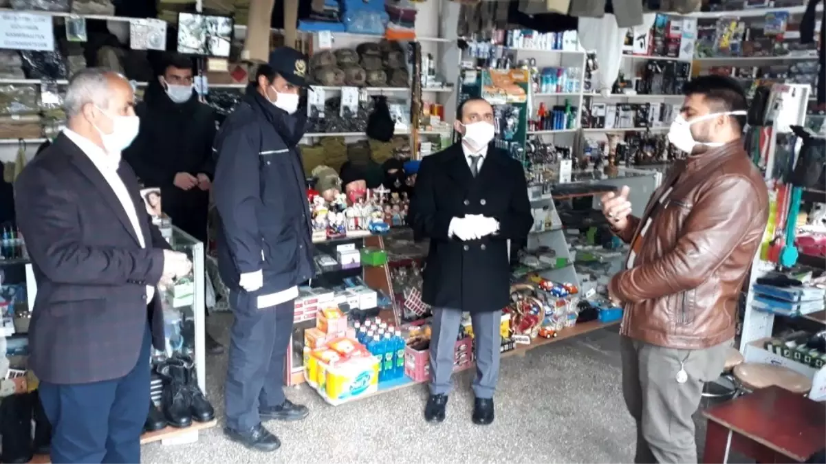 Kaymakam ve belediye başkanı çarşı merkezini dolaşarak halkı uyardı