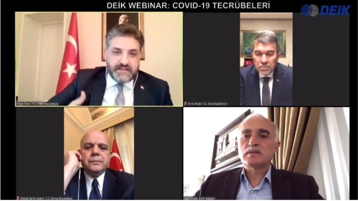 Koronavirüs mücadelesi veren 3 ülkenin Türk büyükelçileri ile online seminer