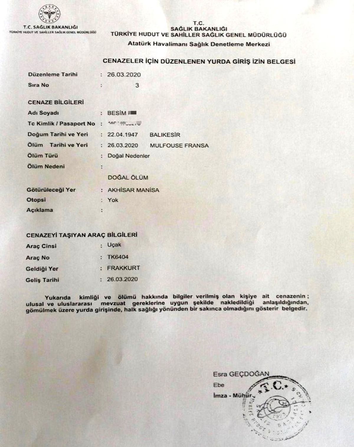 Manisa Valiliğinden Akhisar\'daki cenazeyle ilgili açıklama