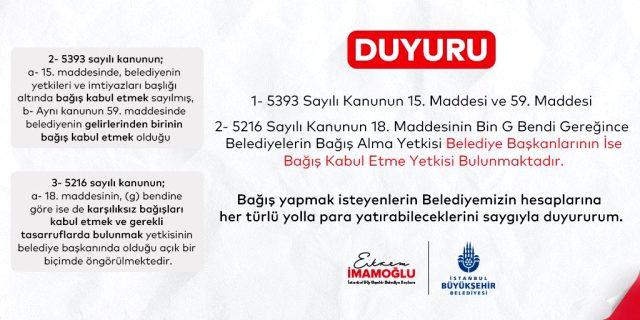 ABB ve İBB'nin yardım kampanyasına İçişleri Bakanlığı engel oldu: Belediyeler, valilikten izinsiz yardım toplayamaz