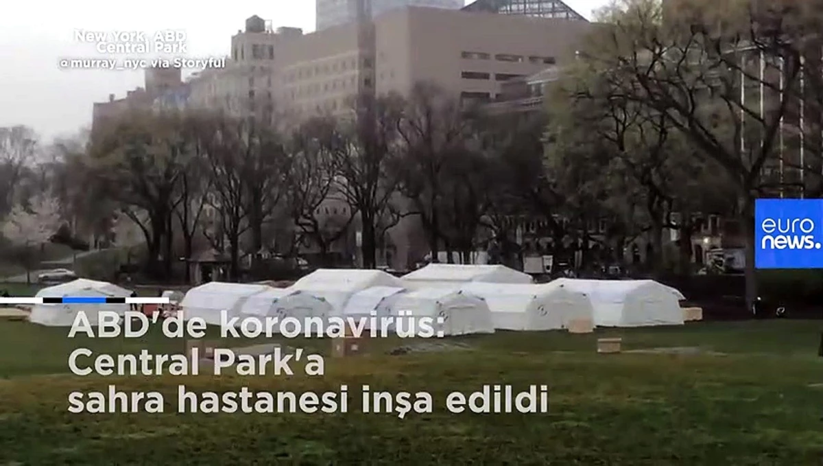 ABD\'de koronavirüs: Central Park\'ın göbeğinde sahra hastanesi inşa edildi