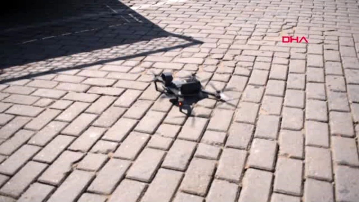 AYDIN Karacasu\'da koronavirüse karşı önlem için drone ile ateş ölçümü