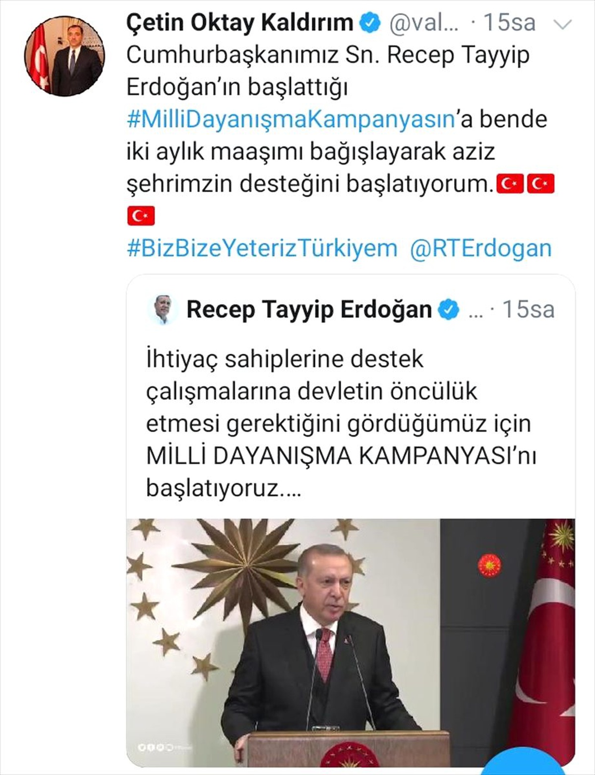 Doğu ve Güneydoğu Anadolu\'dan "Milli Dayanışma Kampanyası"na destek
