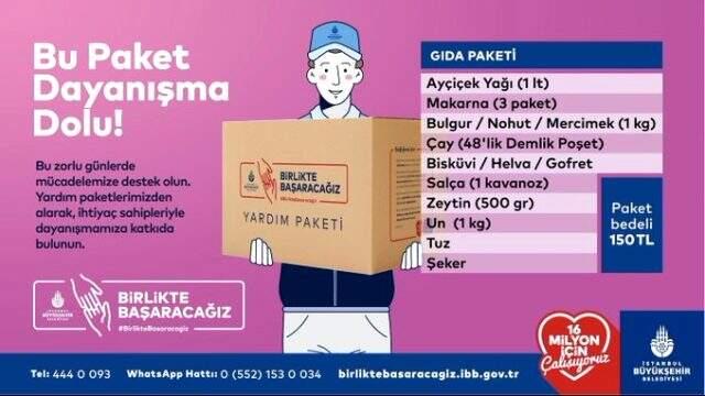 ibb nin 150 tl lik gida yardim kolisinin fiyati buyuk tepki cekti