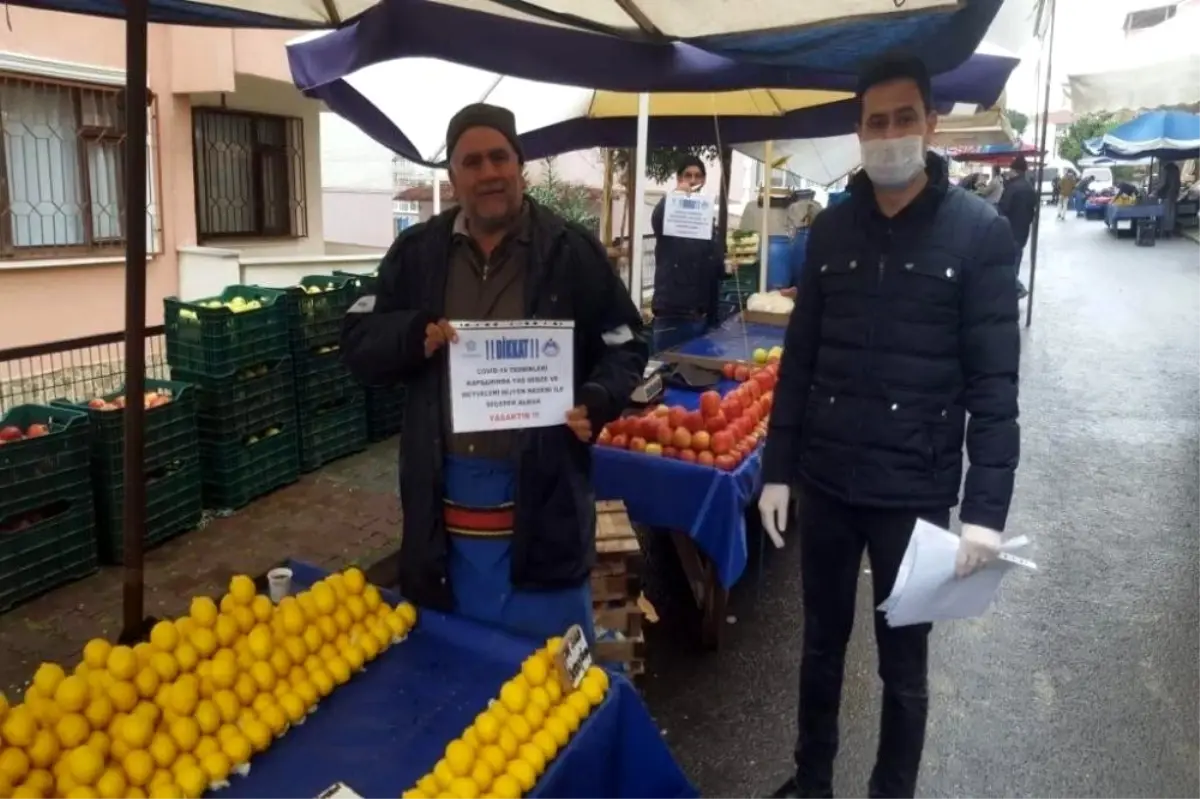 Pazar ve marketlerde bilgilendirmeler yapıldı