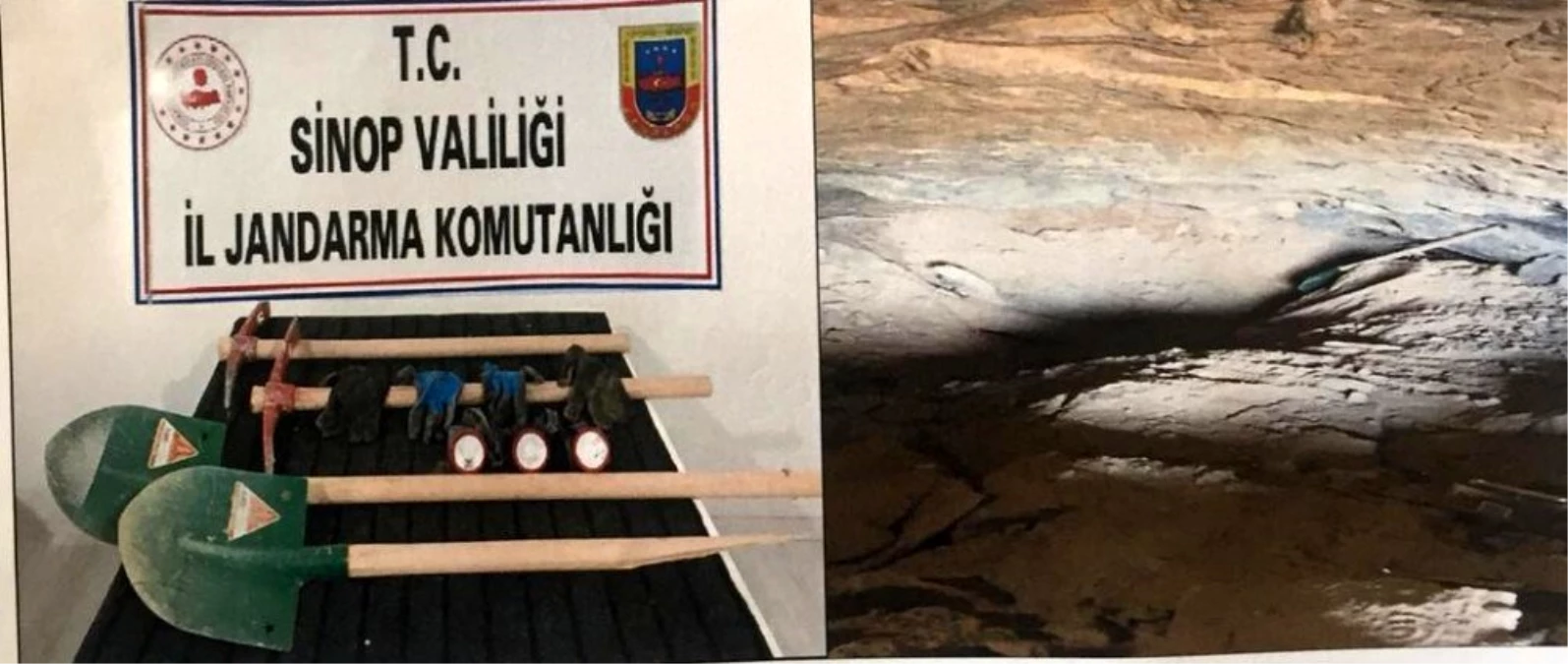 Sinop\'ta izinsiz kazı operasyonunda 5 kişiye suçüstü