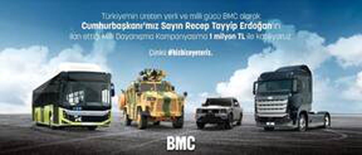 BMC Otomotiv\'den "Milli Dayanışma Kampanyası"na 1 milyon liralık destek