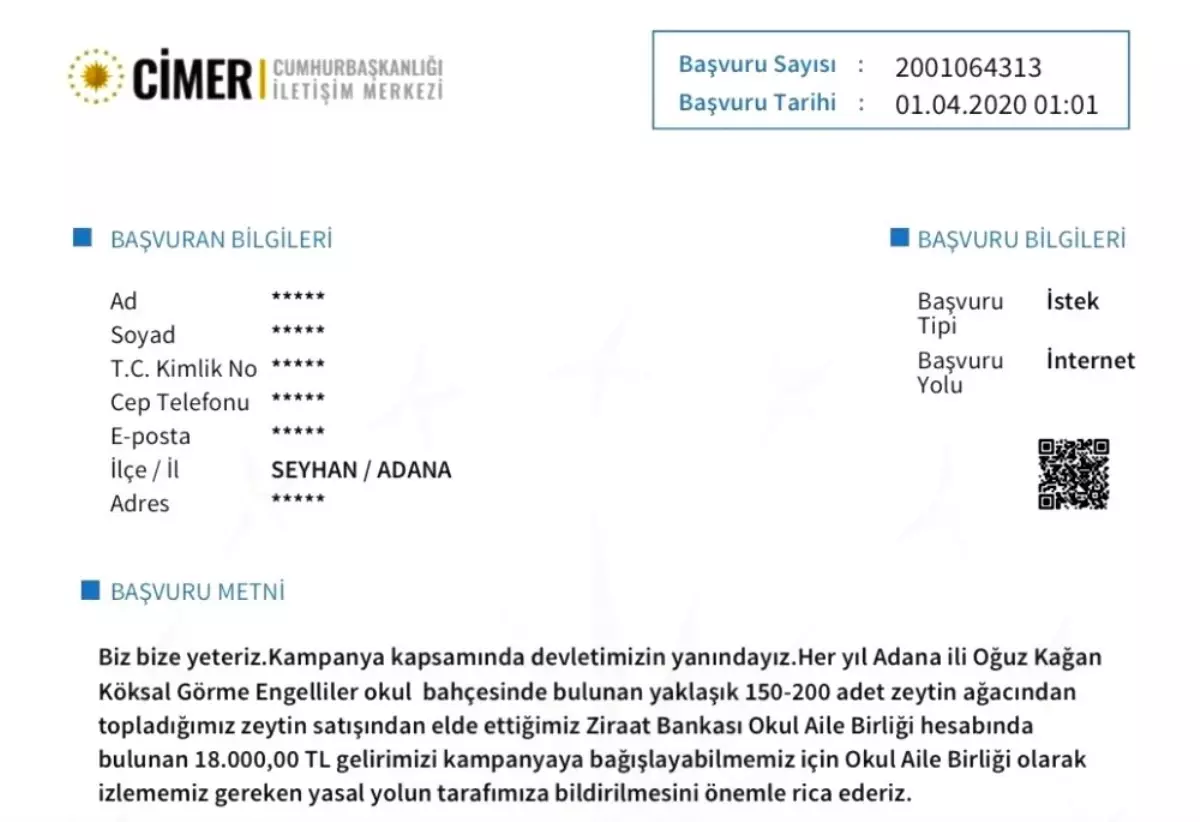 İletişim Başkanı Altun \'Milli Dayanışma Kampanyası\'na destek için gelen başvuruları paylaştı