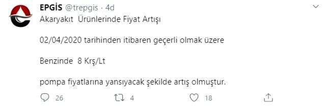 Son Dakika: Dün indirim yapılan benzine bugün de zam geldi Son Dakika: Dün indirim yapılan benzine bugün de zam geldi