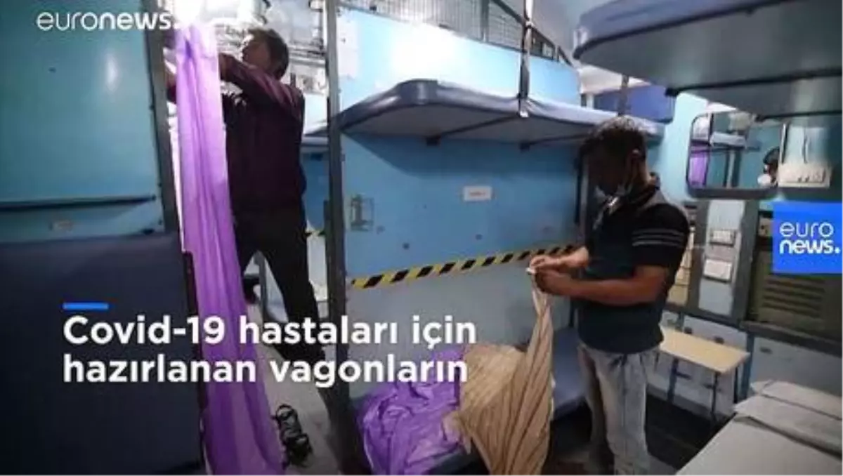 Video | Hindistan\'da tren vagonları Covid-19 tedavi merkezlerine dönüştürüldü