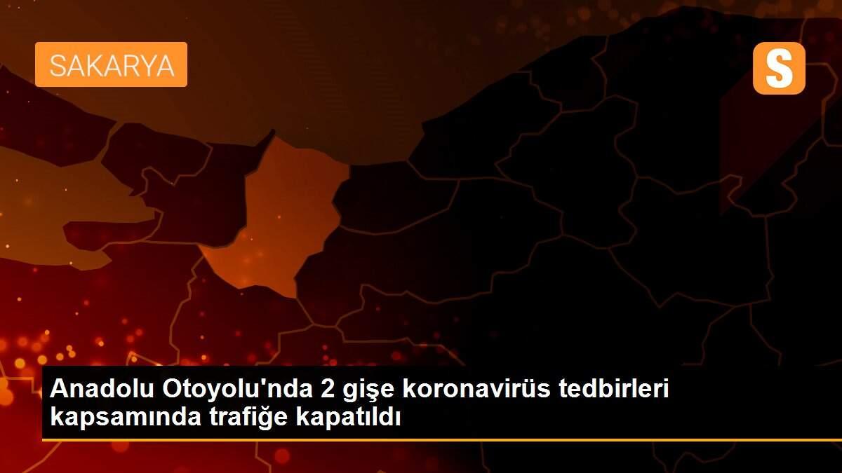 Anadolu Otoyolu\'nda 2 gişe koronavirüs tedbirleri kapsamında trafiğe kapatıldı