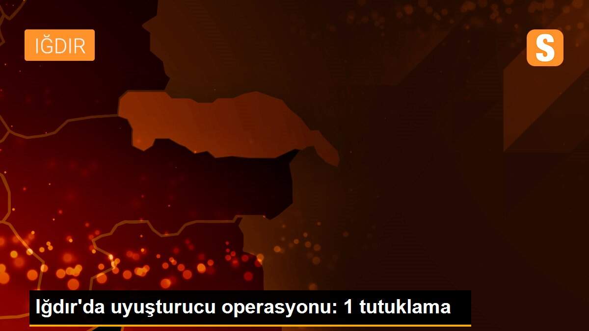 Iğdır\'da uyuşturucu operasyonu: 1 tutuklama