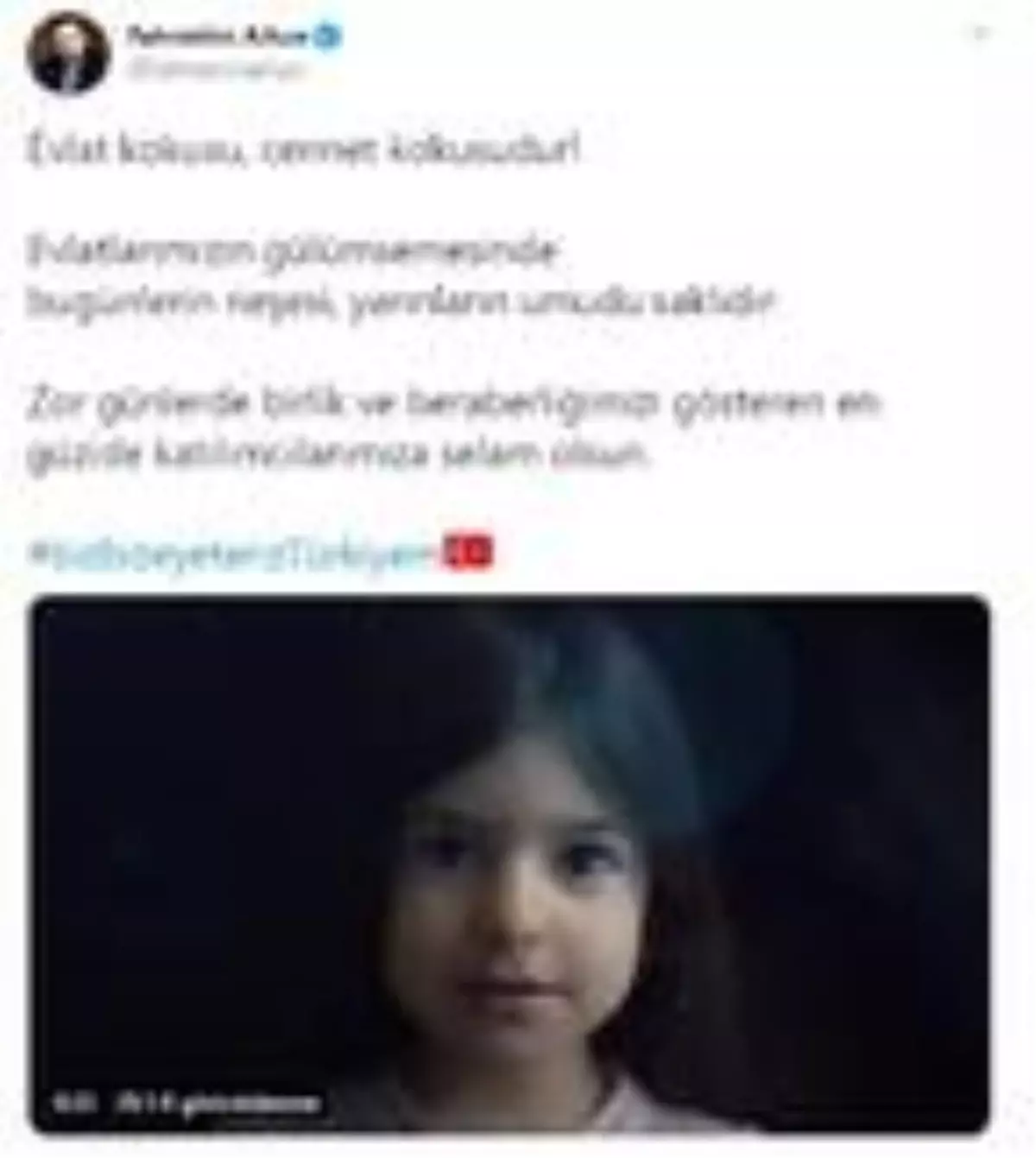 İletişim Başkanı Altun\'dan, dayanışma videosu