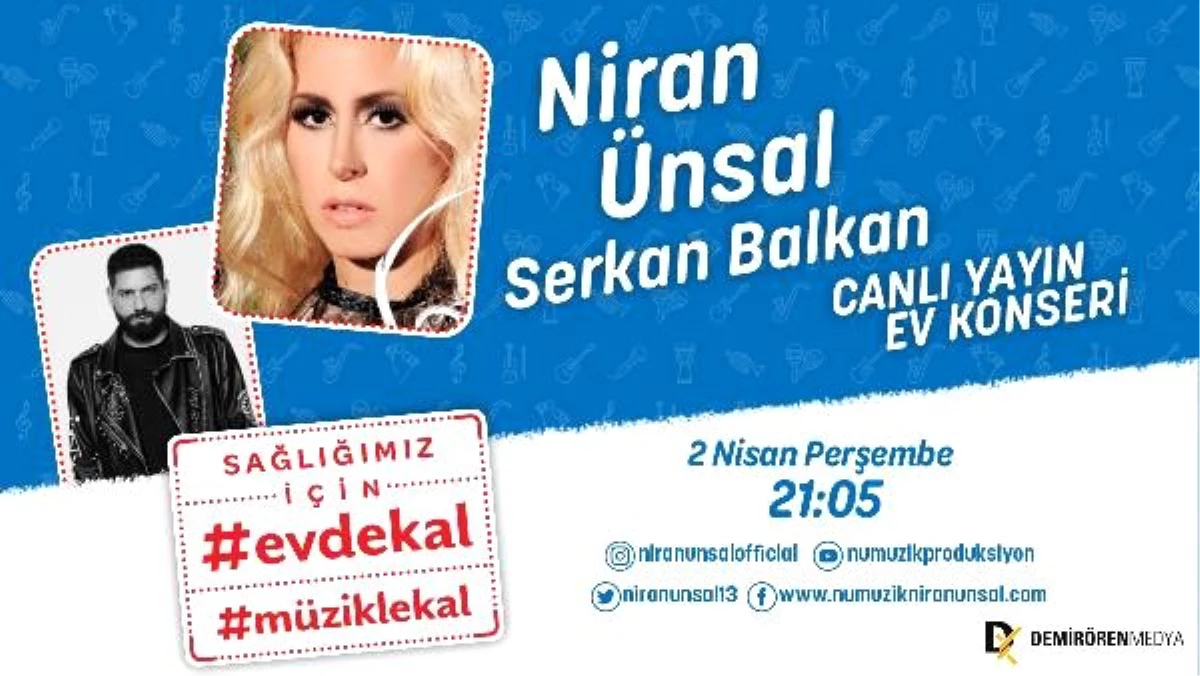 Niran Ünsal\'ın çağrısı \'#EvdeKal#MüzikleKal\' için