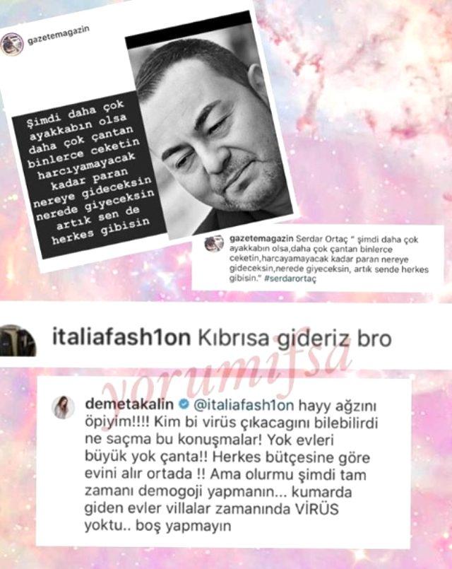 Serdar Ortaç'ın virüs paylaşımı Demet Akalın'ı kızdırdı: Boş yapmayın