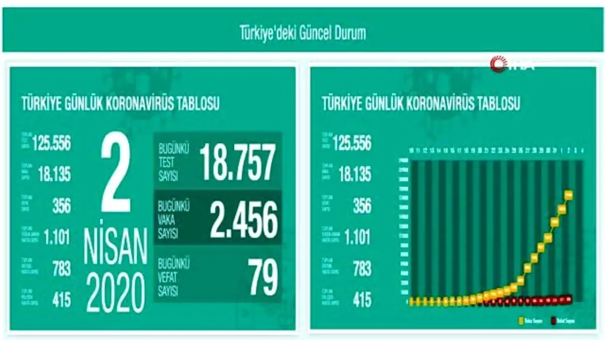 Türkiye\'de son 24 saatte korona virüsten 79 kişi hayatını kaybetti, toplam can kaybı 356\'ya yükseldi