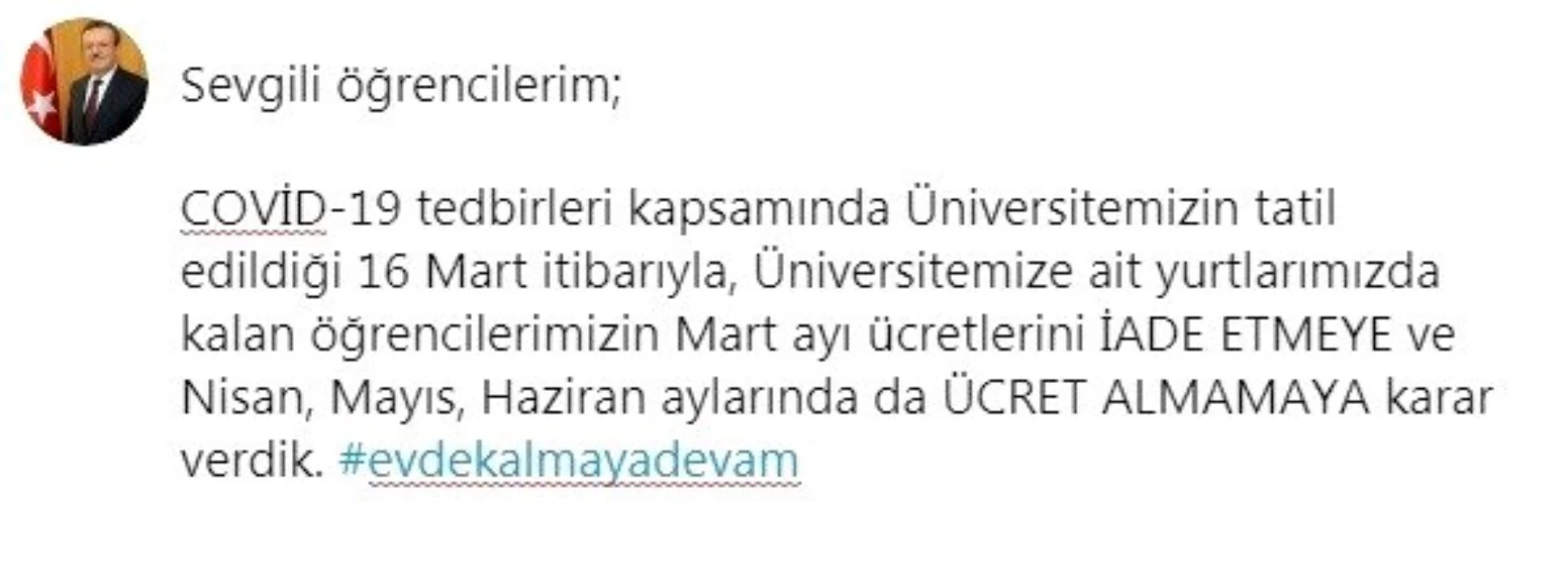 Uludağ Üniversitesi Rektörü Kılavuz\'dan öğrencileri sevindirecek haber