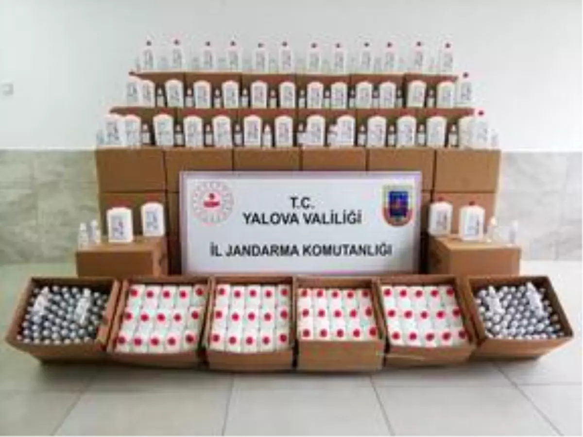 Yalova\'da 2 ton 874 kilogram sahte dezenfektan ele geçirildi