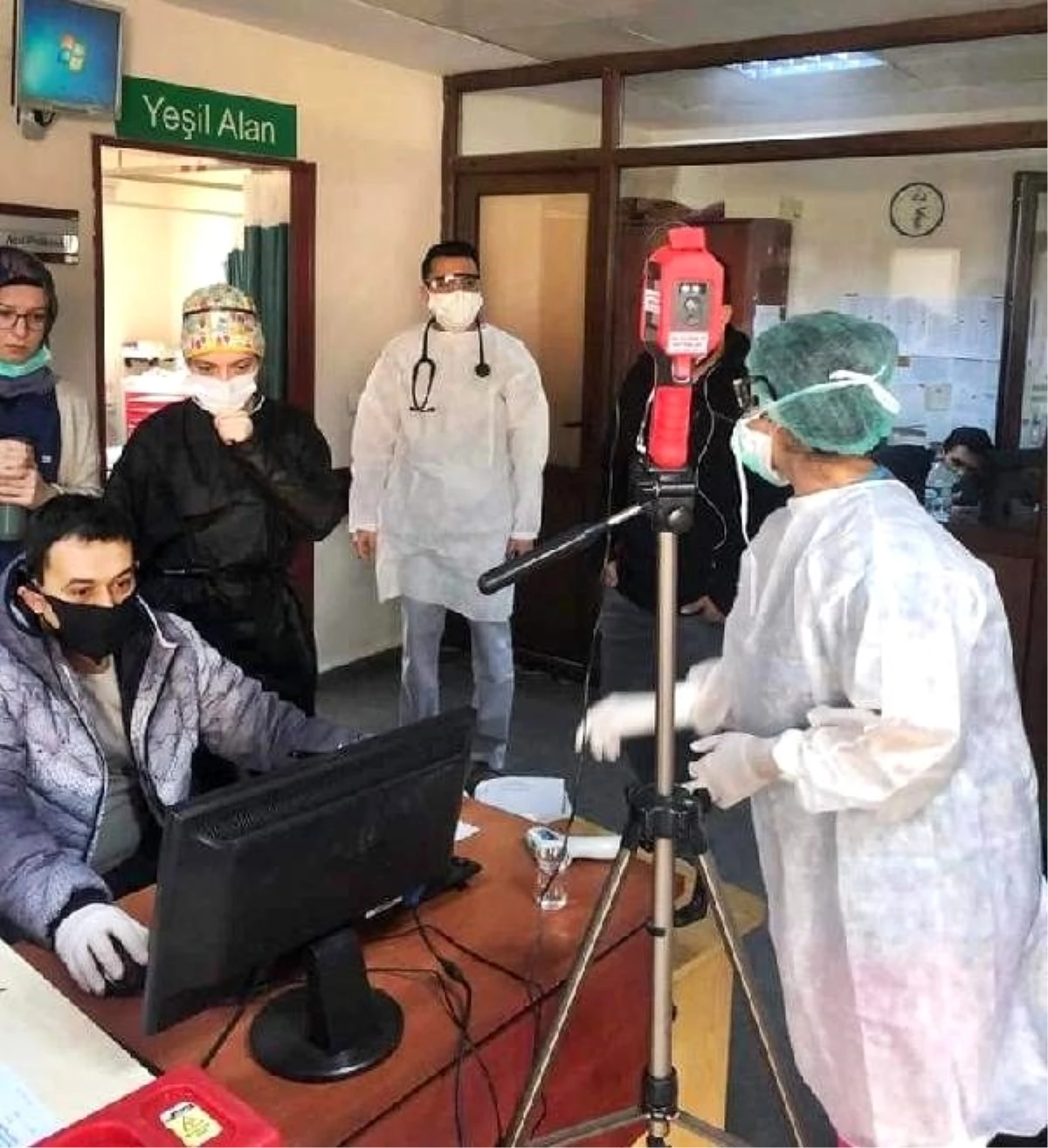 Gelibolu Devlet Hastanesi\'nde termal kamerayla kontrol başladı