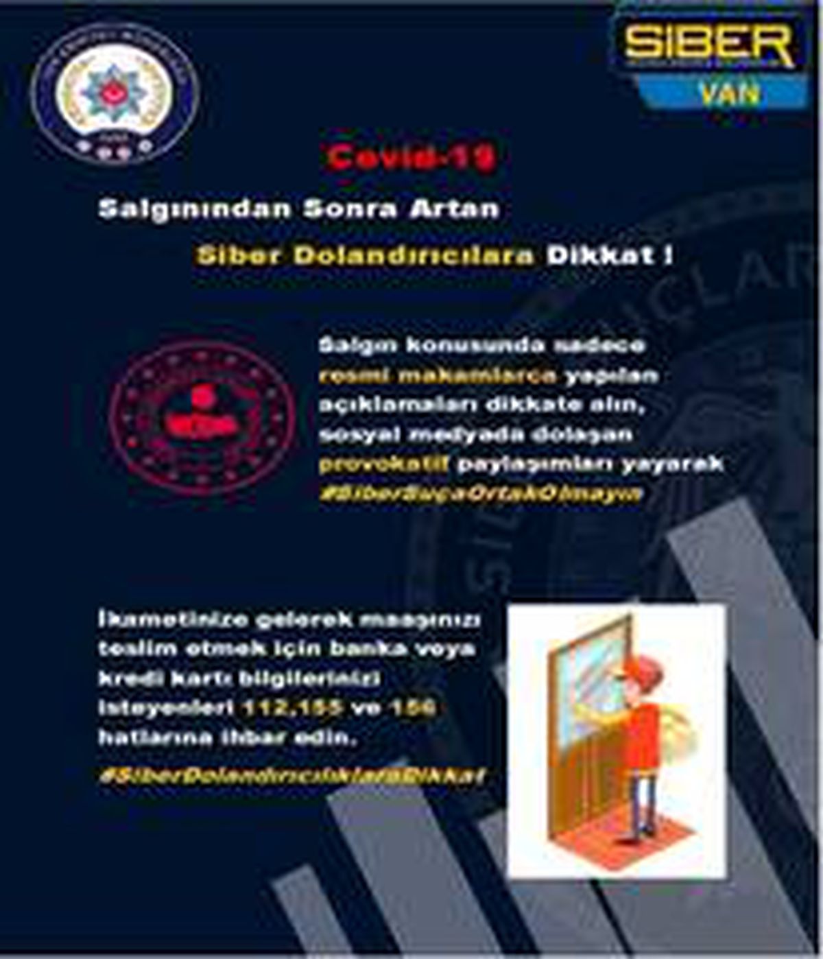Van Emniyet Müdürlüğünden \'korona virüsü\' dolandırıcılarına karşı uyarı