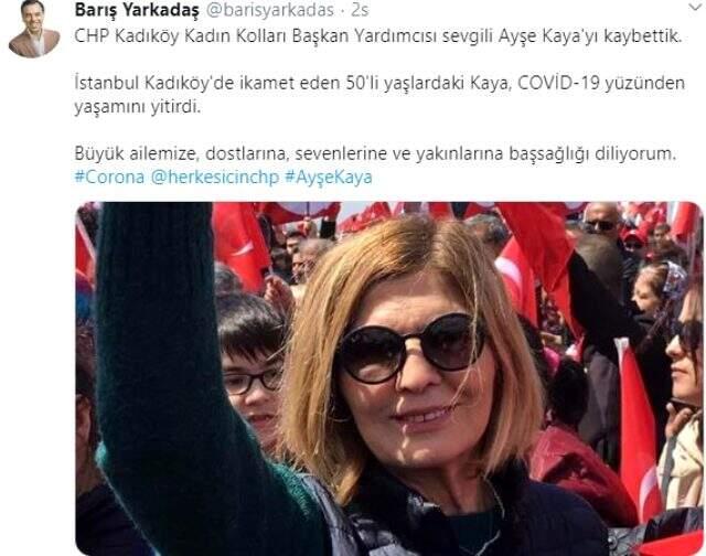 CHP'li siyasetçi, koronavirüs salgını nedeniyle hayatını kaybetti