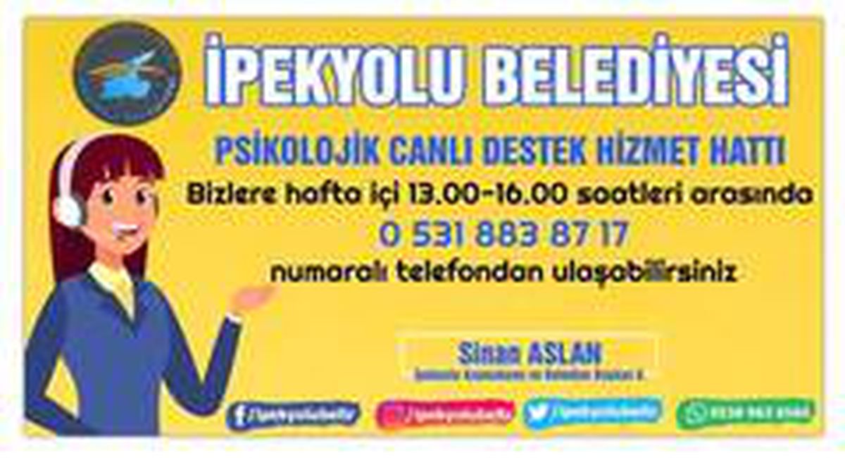 İpekyolu Belediyesi\'nden psikolojik canlı destek hizmeti