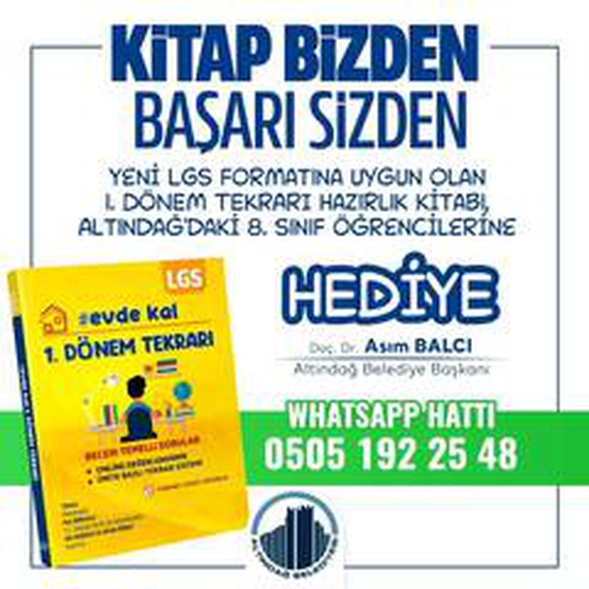 Kitaplar Altındağ Belediyesi\'nden, başarı öğrencilerden