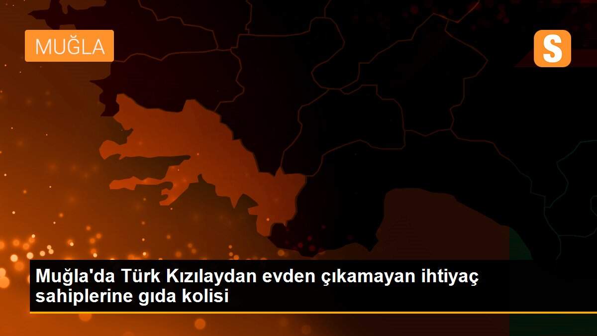 Muğla\'da Türk Kızılaydan evden çıkamayan ihtiyaç sahiplerine gıda kolisi