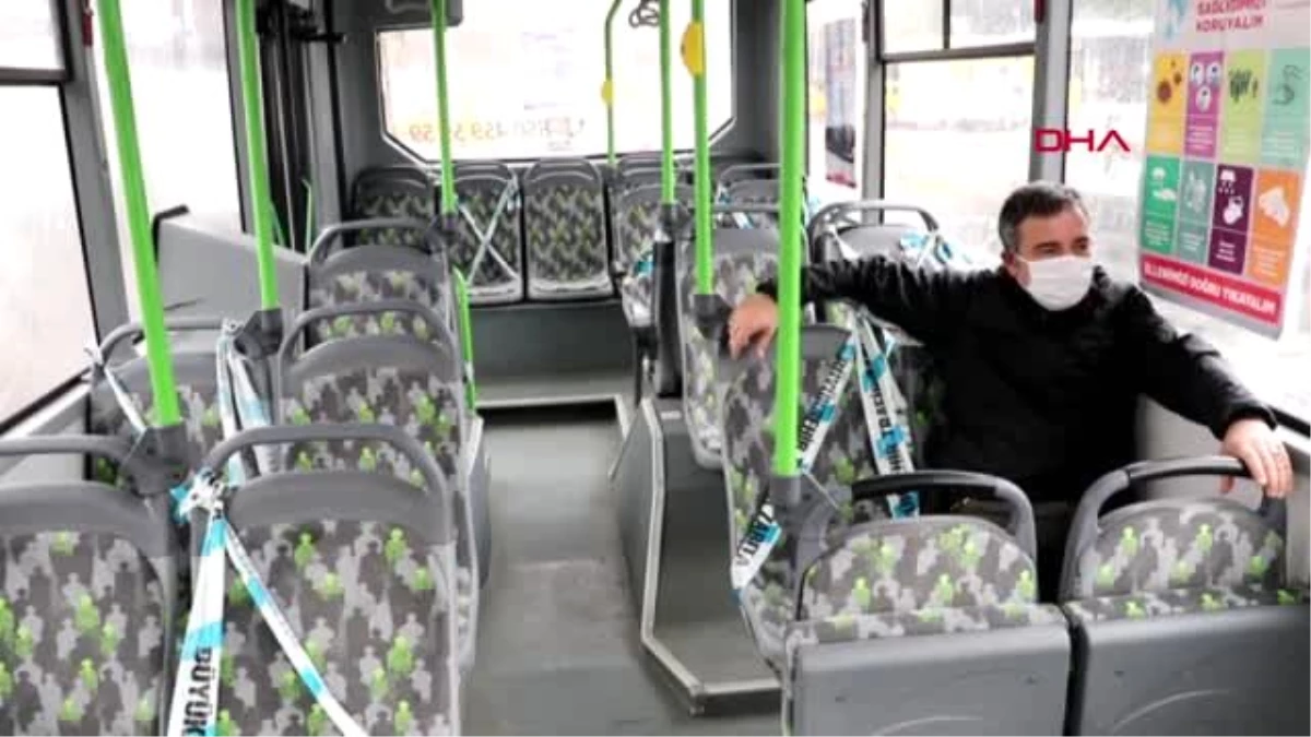 Tekirdağ\'da toplu taşıma araçlarına binenlere maske dağıtılıyor