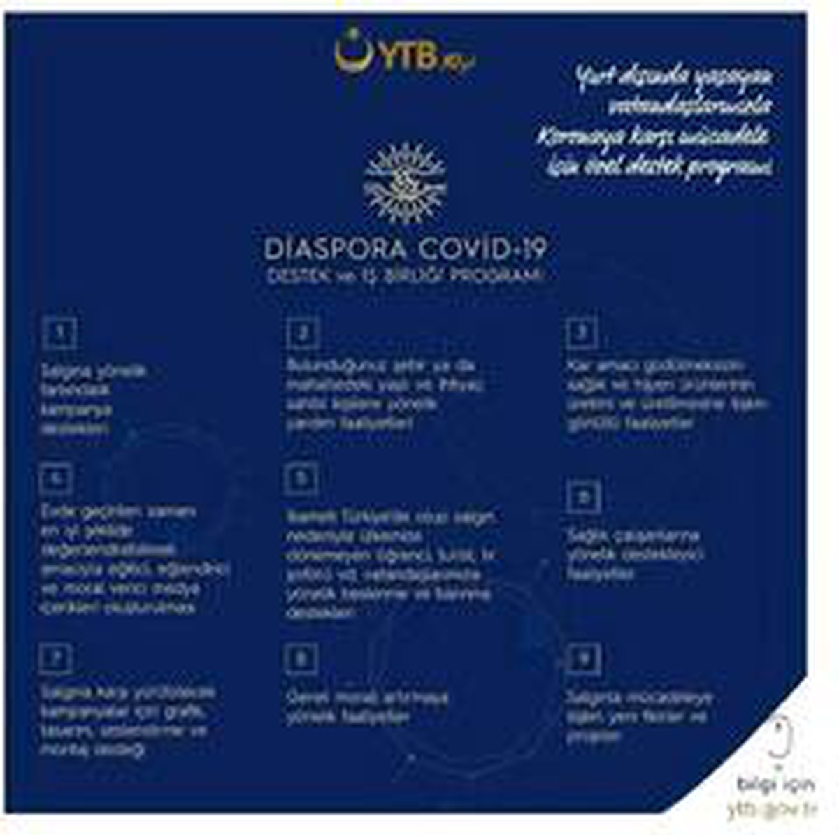 Yurt dışında yaşayan Türk vatandaşlarının Korona mücadelesine destek