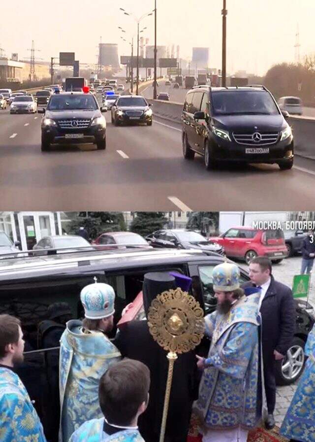 Patrik Kirill, koronavirüse karşı 'mucizevi şefkat ikonuyla' Moskova'yı dolaşıp dua etti